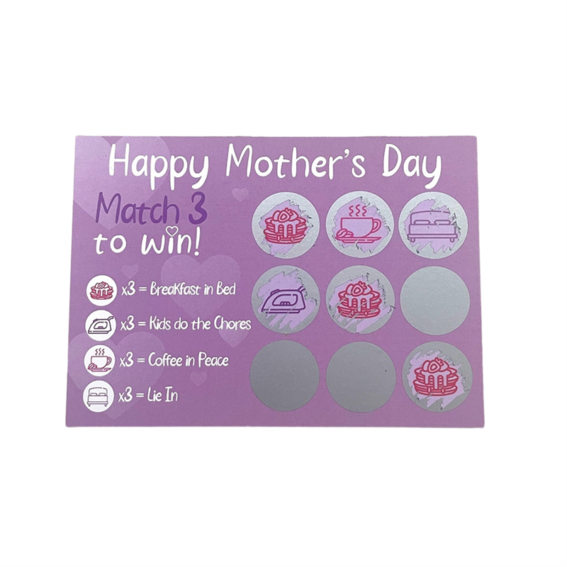 4 Set of Gift for , Mothers Day Scratch Card, Scratch Card for , Gift Mothers Day Card for Her. 
