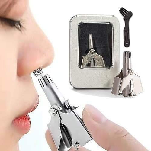 Stainless Steel Manual Nose Hair Trimmer For Men With Alluminium Box. 