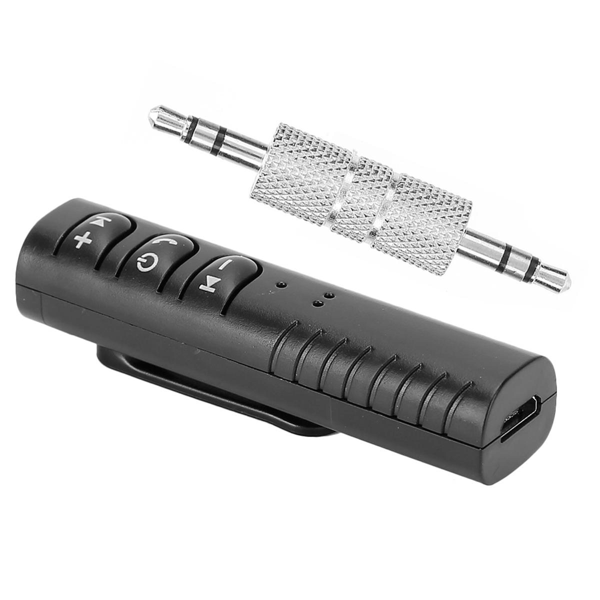 Clip-On Bluetooth Audio Receiver Stereo Music Adapter 3.5mm AUX Hands Free Car
