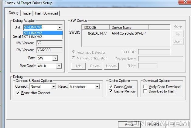 ST-Link V2 Debug and Programming of ARM STM8 STM32. 