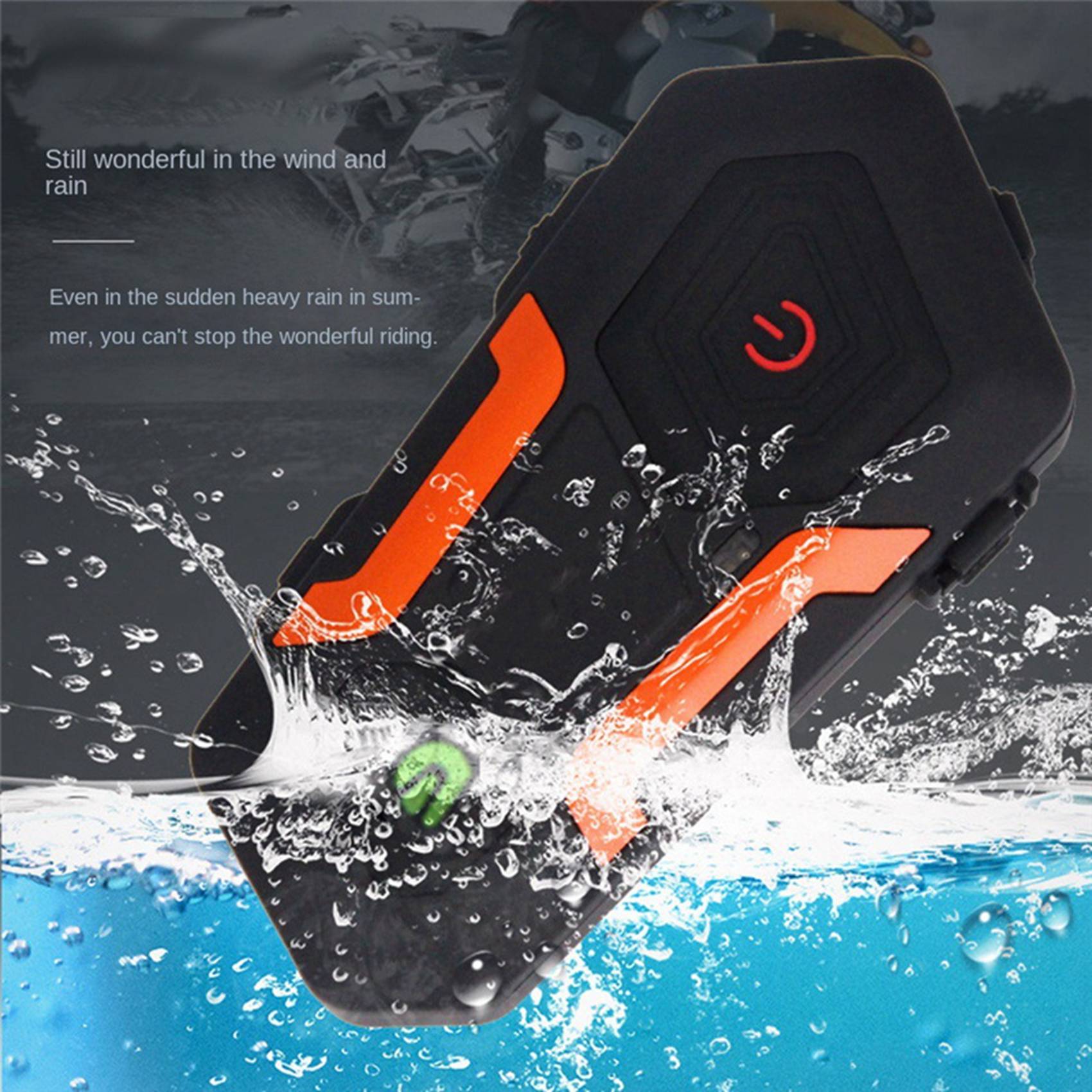 V3 PLUS Motorcycle Helmet Bluetooth Headset BT5.0 1400M Intercom-B. 