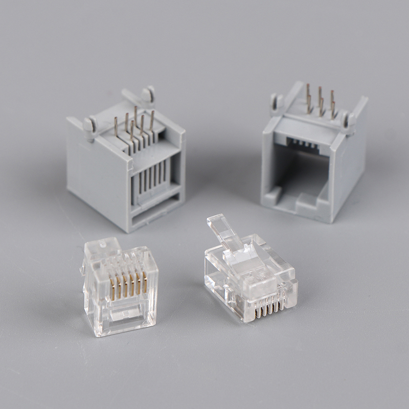 10PCS/lot RJ11 RJ12 Connector 6P6C Right buckle Left buckle Cable Plug Crystal head for Telephone DIY EV3 NXT. 