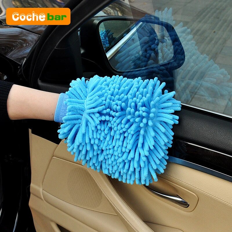 Car Wash Gloves Chenille Glove Plush Rags Thickened double-sided Car Washing Gloves House Cleaning and Car Wash Mitts Car Supplies Cleaning Tools