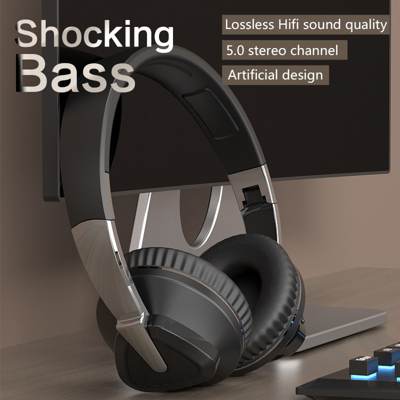 Bluetooth Headphone Wireless Earphone Noise Cancel H3 Pro max Headset with Mic 20 Hours Playback Music Game Foldable Support TF. 