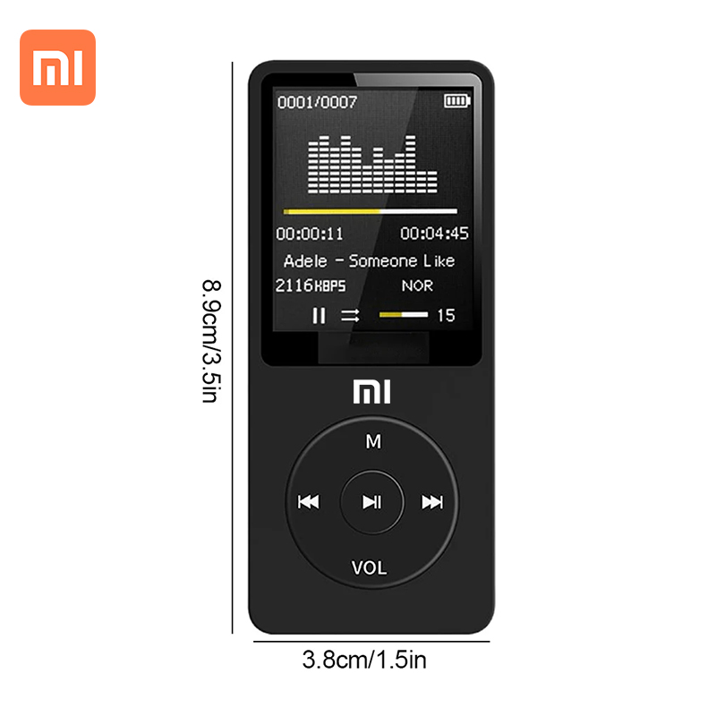 Xiaomi Portable MP3 Digital Display Screen for Running Music Walkman Sports Lossless Student Music Listening Device With Buttons. 