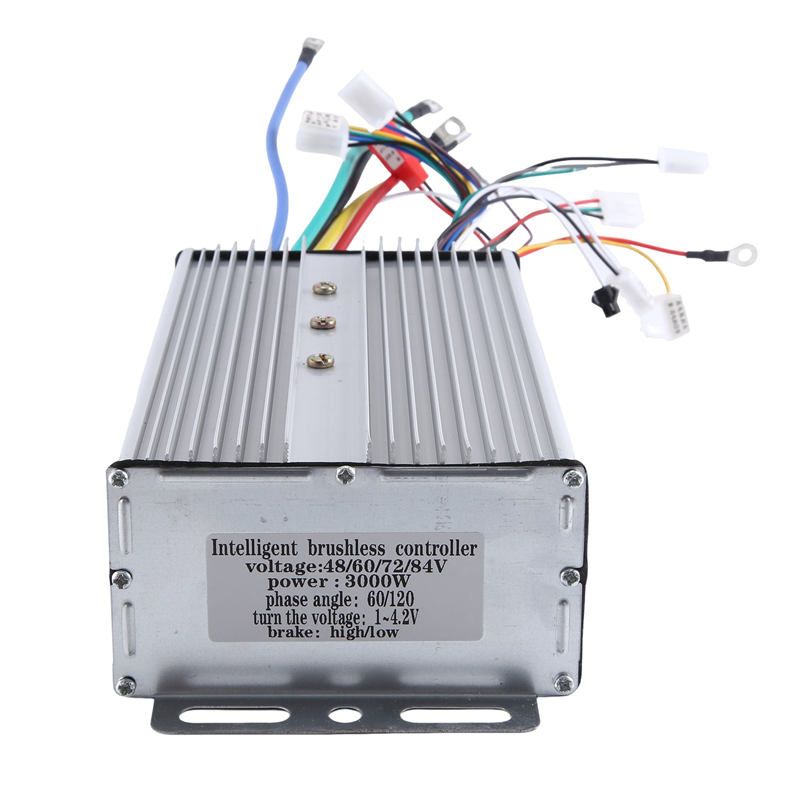 Intelligent Brushless Controller 48V-84V 3000W E-Bike Brushless Motor Controller 24Tube for Electric Bicycle Scooter Easy to Use. 