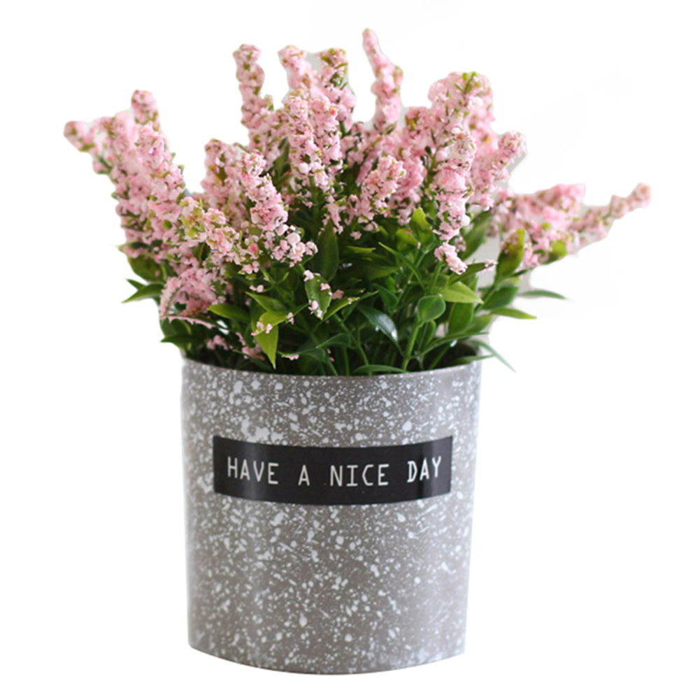 Potted Simulation Artificial Lavender Flower Pot Balcony Office Desktop Bonsai. 