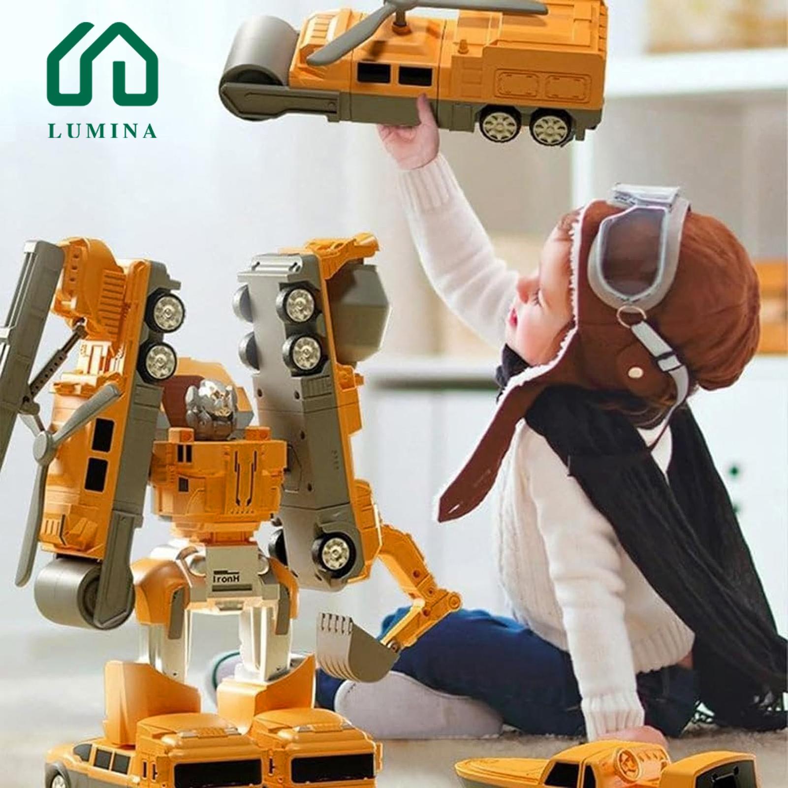 Lumina Educational Construction Vehicle Toys 35 Pcs Magnetic Transform Engineering Car Toy Set with Storage Box Educational Puzzle Toy for Toddlers Interactive Learning Activities Easy Assembly Engineering. 