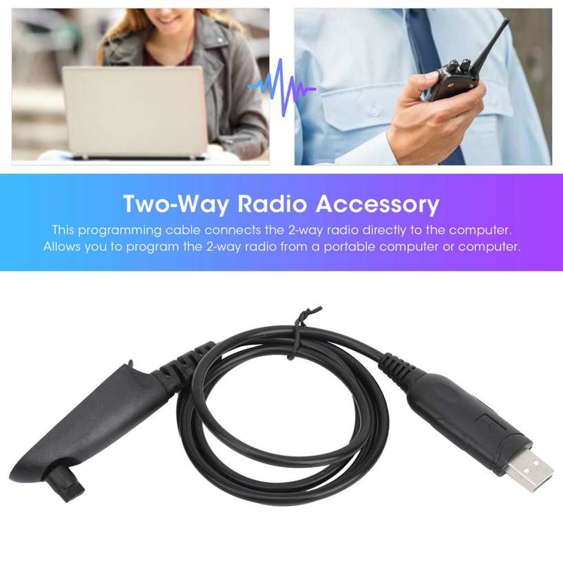 Two-Way Radio Accessory USB Programming Cable 2 Way Wire W/Software Fit for Motorola HT750 HT1250 GP328 GP330