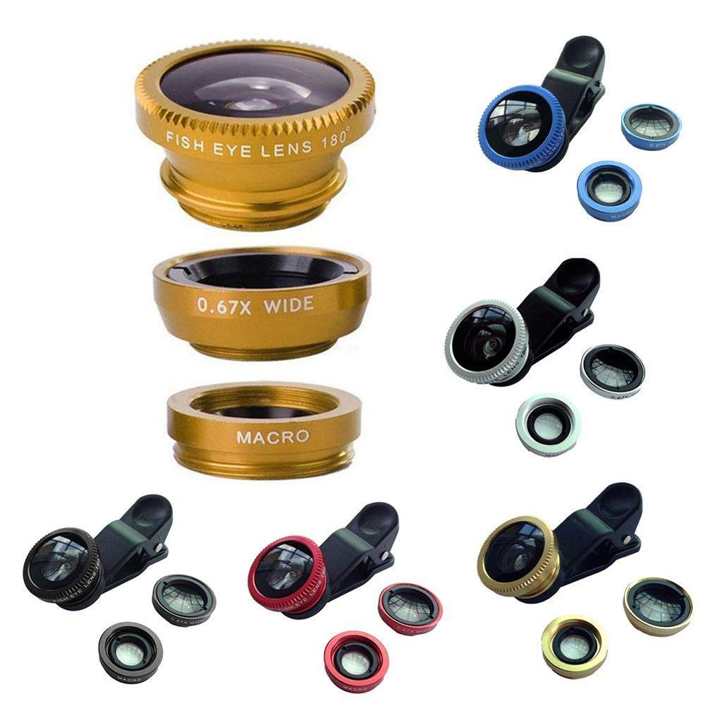 【happy one】Phone Lens Fisheye Lens 0.67x Wide-angle Zoom Lens with Kit Macro Fisheye Phone Lens Clip Mobile For Smartphone. 