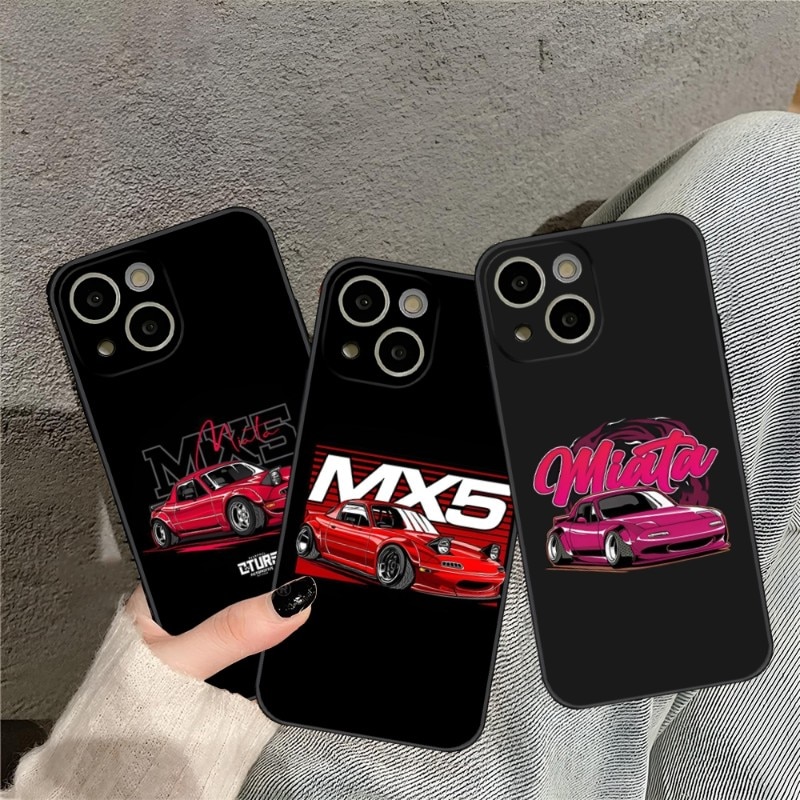 Miata Mx5 Na Red Phone Case For 14 Pro Max For Iphone 15 13 12 Mini 11 Xr X Xs Pro Max 8 6s 7 6 Plus Back Covers