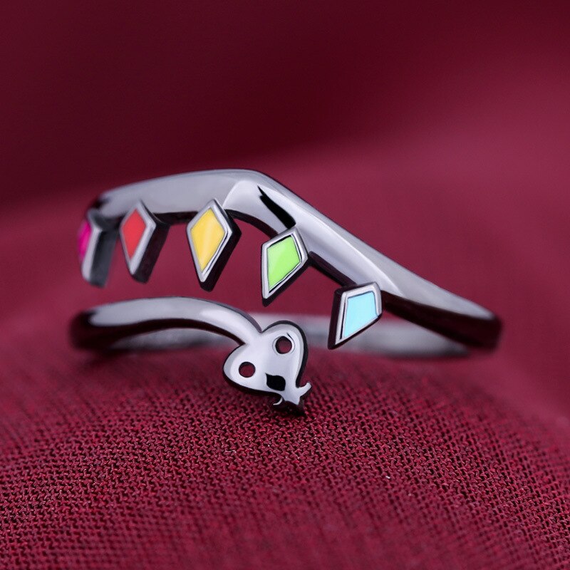 Game Touhou Project Ring Flandre Scarlet Cosplay Opening Adjustable Unisex Rings Jewelry Accessories Prop Gift. 