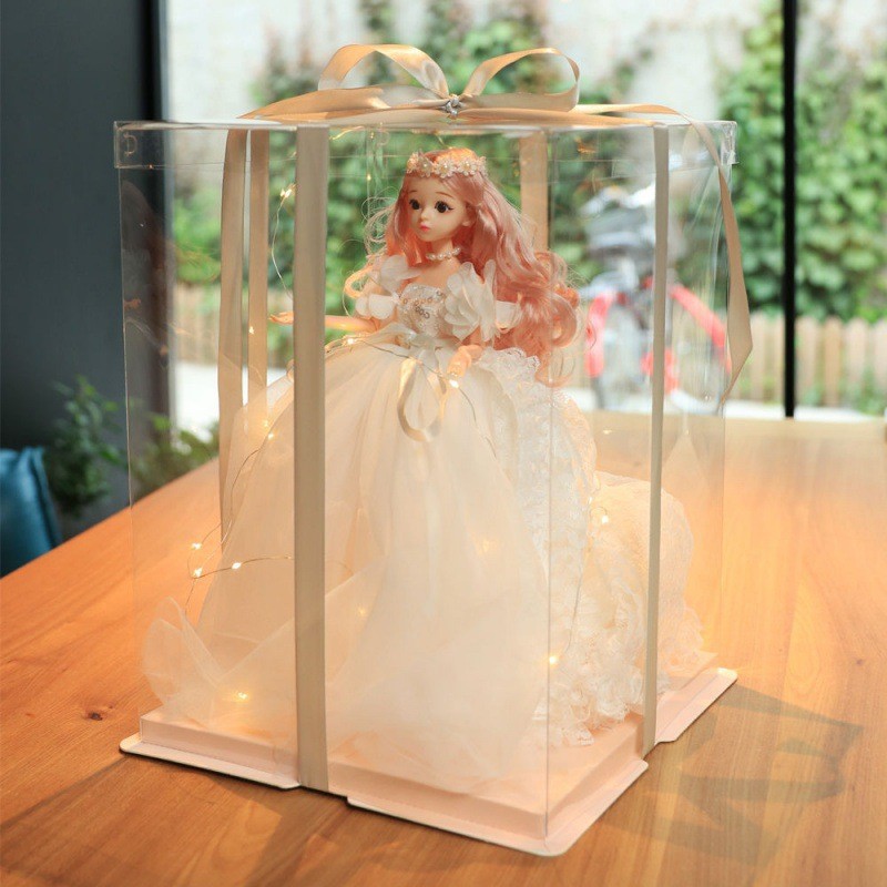 Sweet Barbie Doll Gift Box Set Wedding Doll Birthday Gift Glitter Playing Home Doll Girl Toys