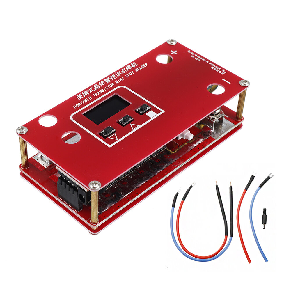 Portable DIY micro spot welding machine with LCD display for automatic welding of 12V automotive batteries