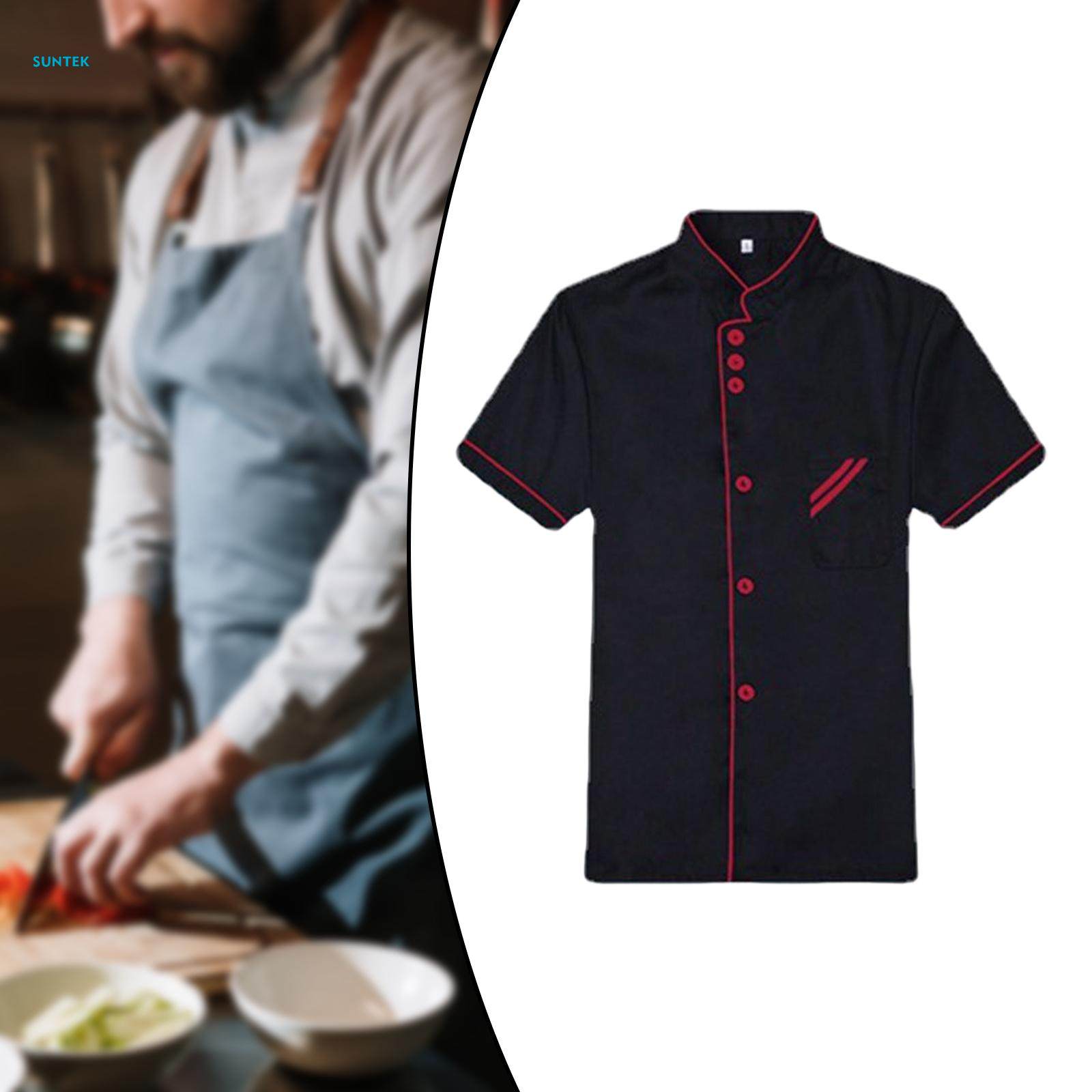 Chef Jacket Waiter Waitress Apparel Comfortable Chef Uniform for Restaurant XL. 