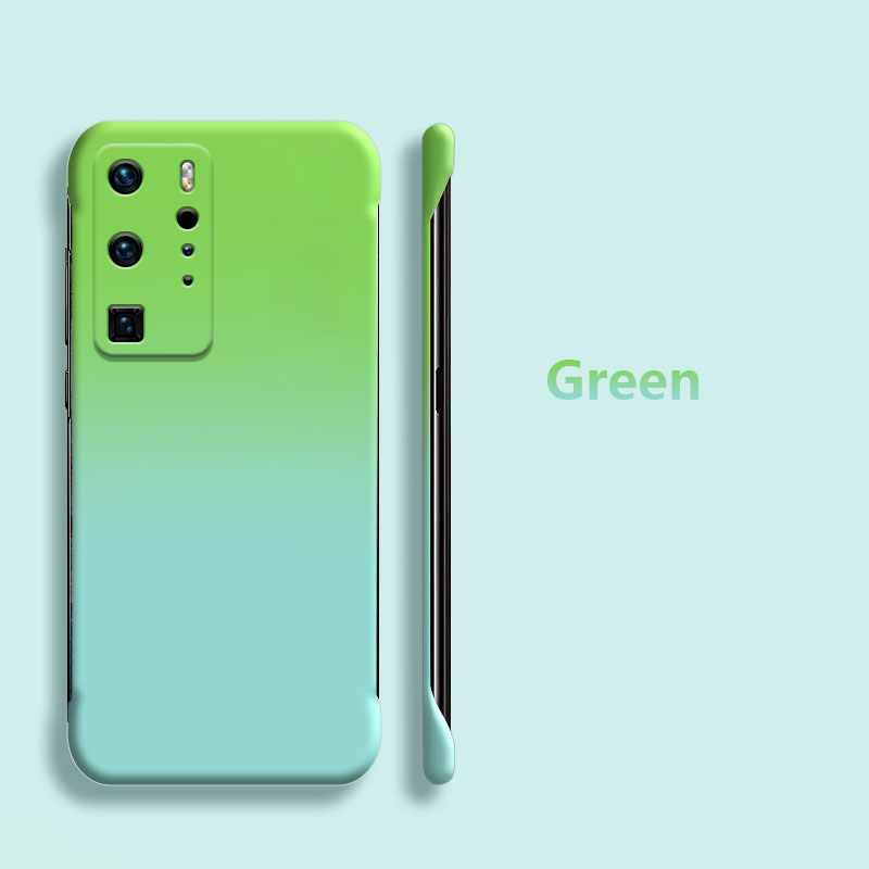 Tokifu For Huawei P40 P40 Pro Macaron Swoosh Gradient Colour Blocking Bezel-less Protective Case Slim Heat Dissipation PC Hard Case. 
