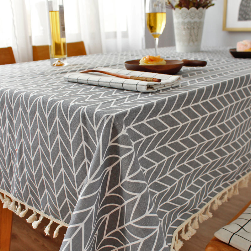 Tablecloth, cotton linen, ins, style, Japanese table, cloth, coffee table, rectangular study table, tablecloth, simple Nordic Amazon. 