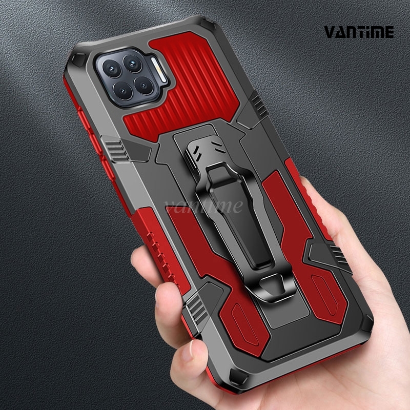 Vantime for Oppo F17 pro belt clip case kickstand slim phone cover
