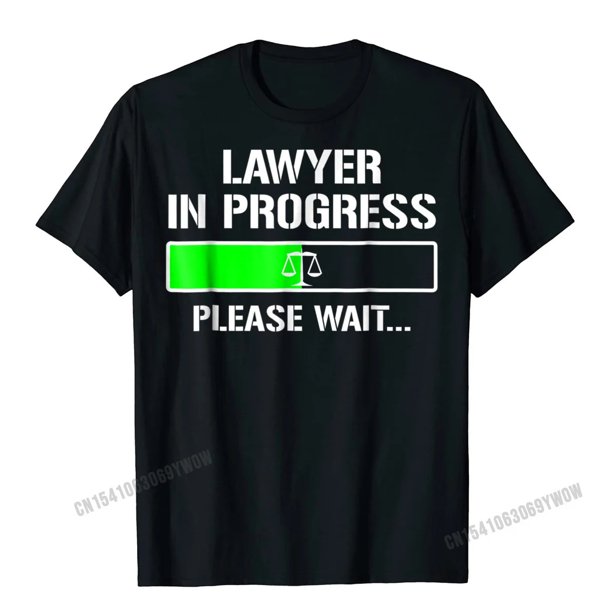 Lawyer In Progress T-Shirt Funny Law School Student Tee Gift Men Male Wholesale Casual T Shirt Cotton T Shirt Custom