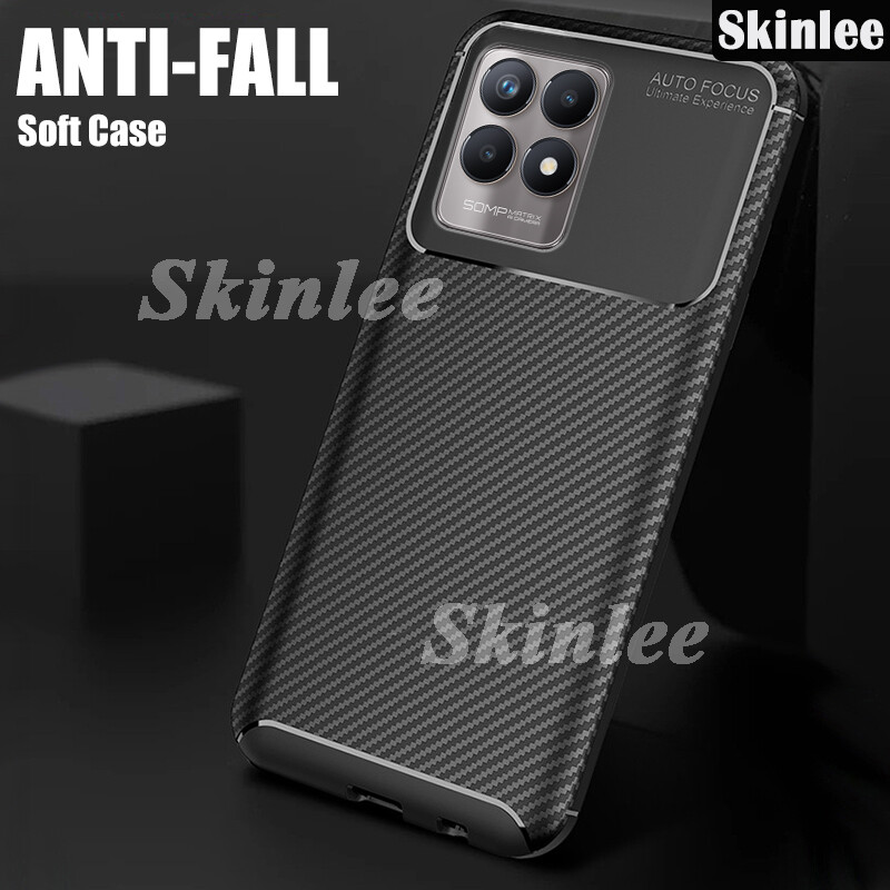 Phone Case Realme 8i Shockproof Soft Carbon Fiber Design Heat Dissipation All Inclusive Ultra-thin Soft Cover for Realme 8i Back Cover Wire Drawing Cases