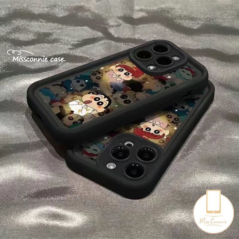 SpongeBob SquarePants Crayon Xiaoxin Graffiti Phone Case Compatible for IPhone 11 14 15 13 12 Pro Max X 7Plus XR XS Max 7 15 6S 6 8 Plus SE 2020 Angel Eyes Soft Cover. 
