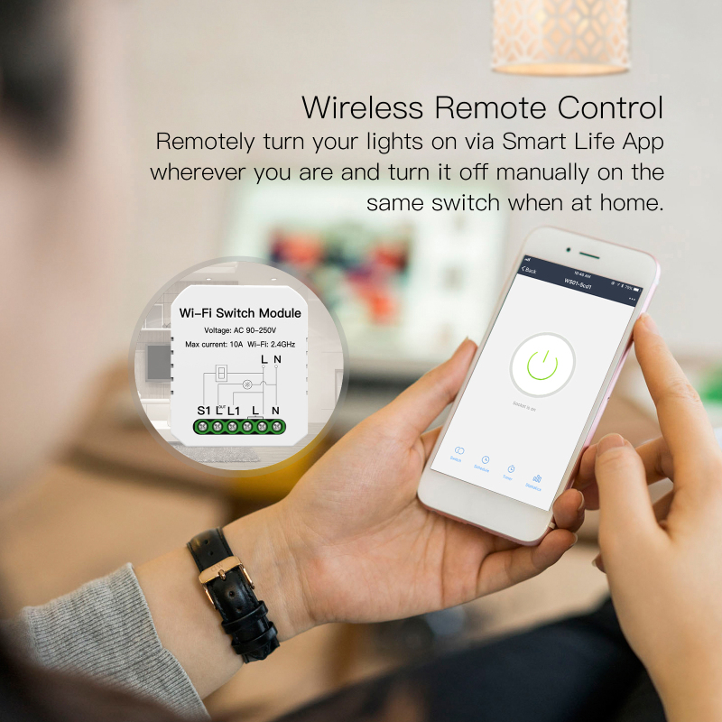 Nax Smart Home Wifi Wireless Switch Module For Apple Android App Control 90-250V Hot Sell. 