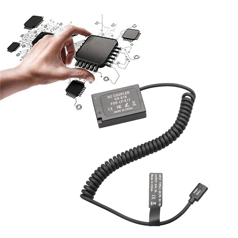 -E18 LP-E17 -E18 Dummy Coupler Battery Camera Adapter for 850D 800D 760D 750D 77D T6I T6S T7I X9I RP Parts. 