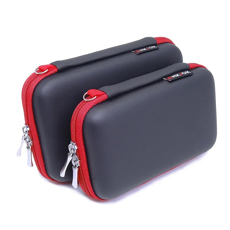 GHKJOK Carry external hard drive Case Organiser Small, Multiple USB Sticks, Memory Cards, Cables Smart Mobile Phone Cables. 