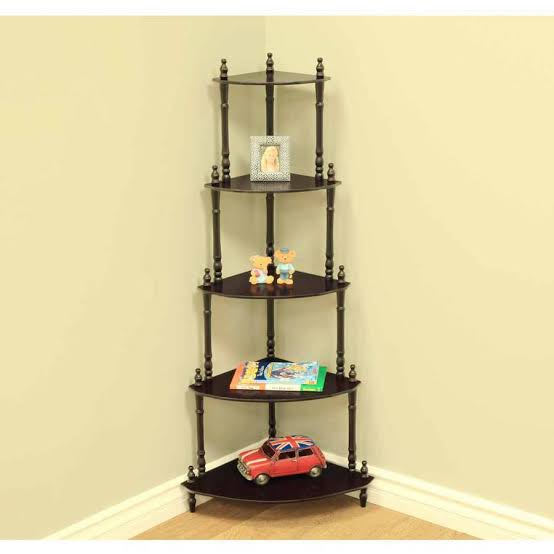 5 Layer Shelve Rack Corner Table Display Furniture Decorative Foldable Shelf Finish DIY