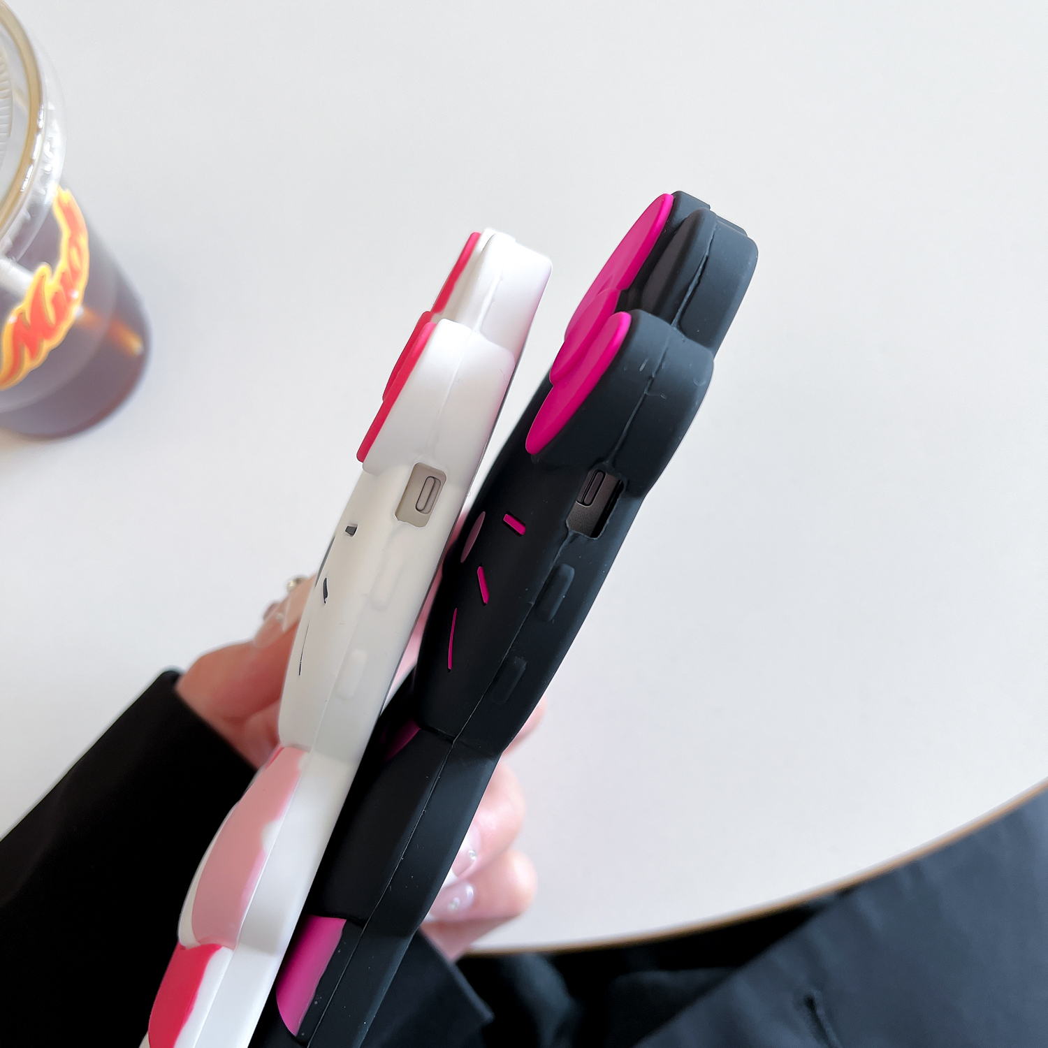 For iPhone 15 14 Plus 13 Pro Max 12 Mini 11 X XS Max XR 7 8 SErelax Color Bowknot Hello Kitty Cartoon Silicon Back Soft Phone Case. 