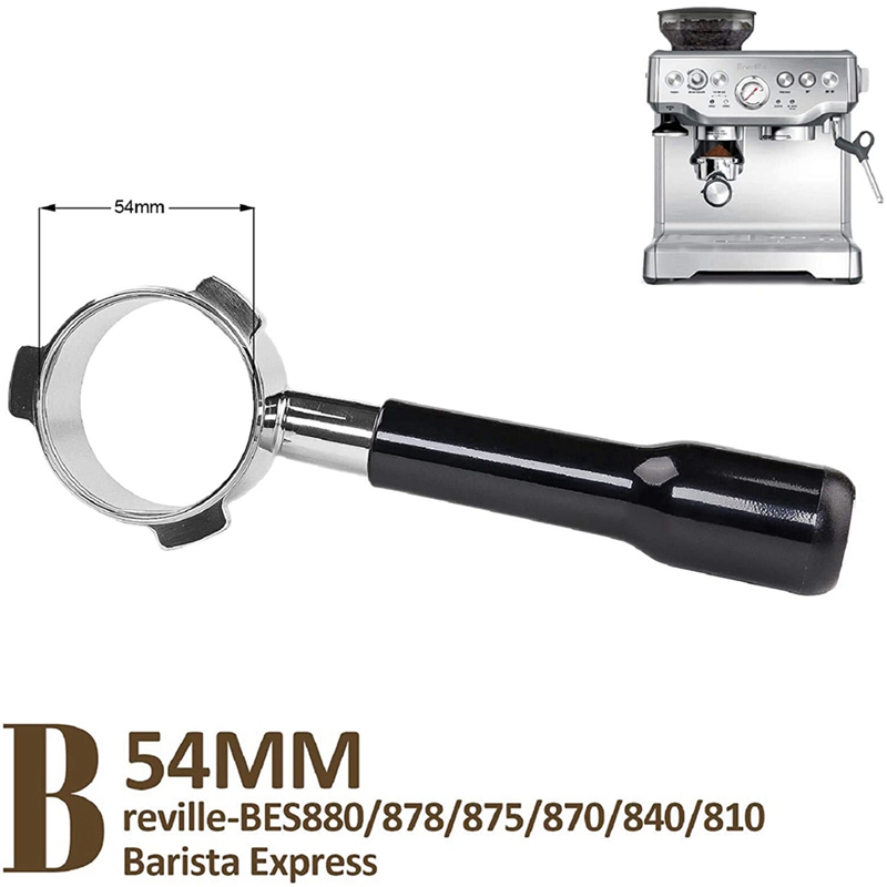 54Mm Bottomless Portafilter And Dosing Funnel For Breville Barista