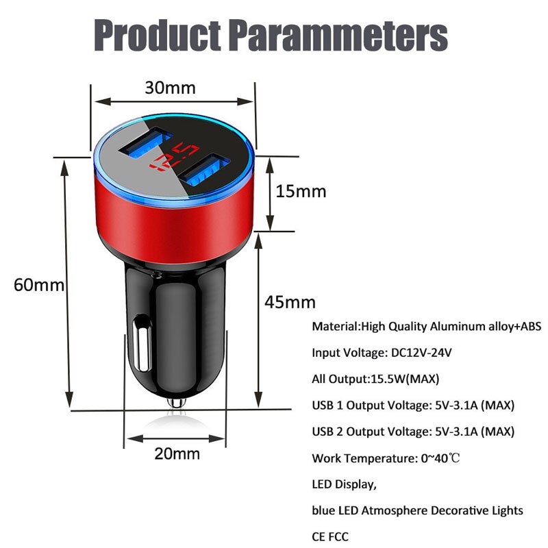 【happy one】Type-C USB Charging Cable Phone Adapter For Samsung A12 A42 A50 A71 A51 3.1A Fast Charging Dual USB Charger. 