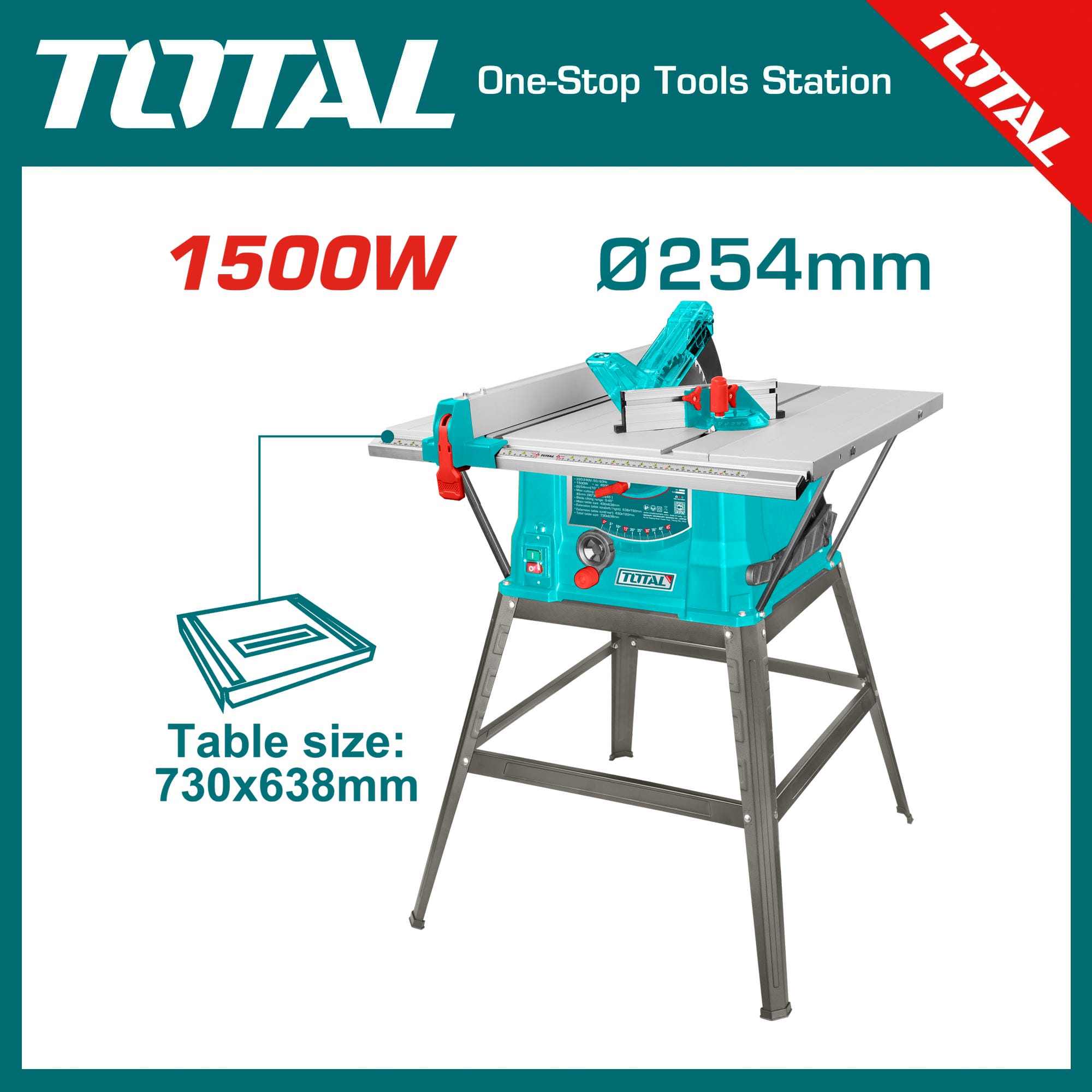 TOTAL TS5152548 Table Saw