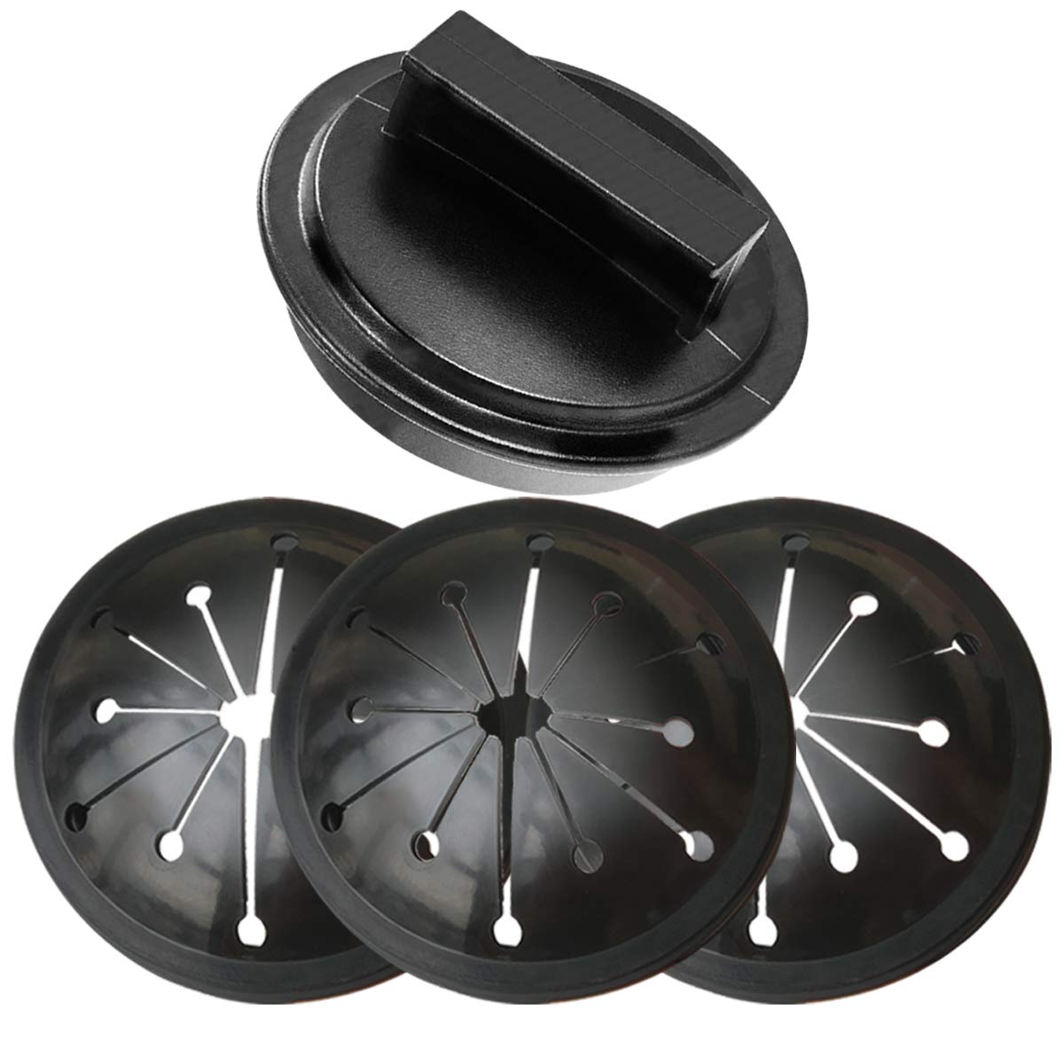Splash Guards and Stopper Set 4 Pack(3+1), Food Waste Disposer Accessories Multi-Function Drain Plugs Splash Guards for Whirlaway, Waste King, Sinkmaster. 