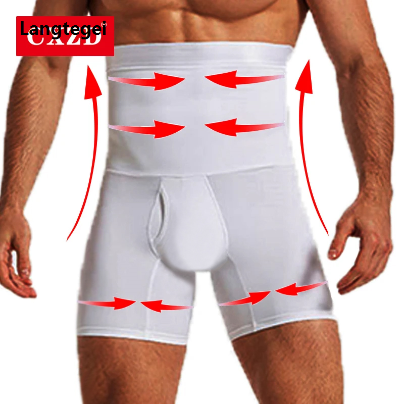 Men Slimming Body Shaper Waist Trainer High Waist Shaper Control Panties Compression Underwear Abdomen Belly Shaper Shorts