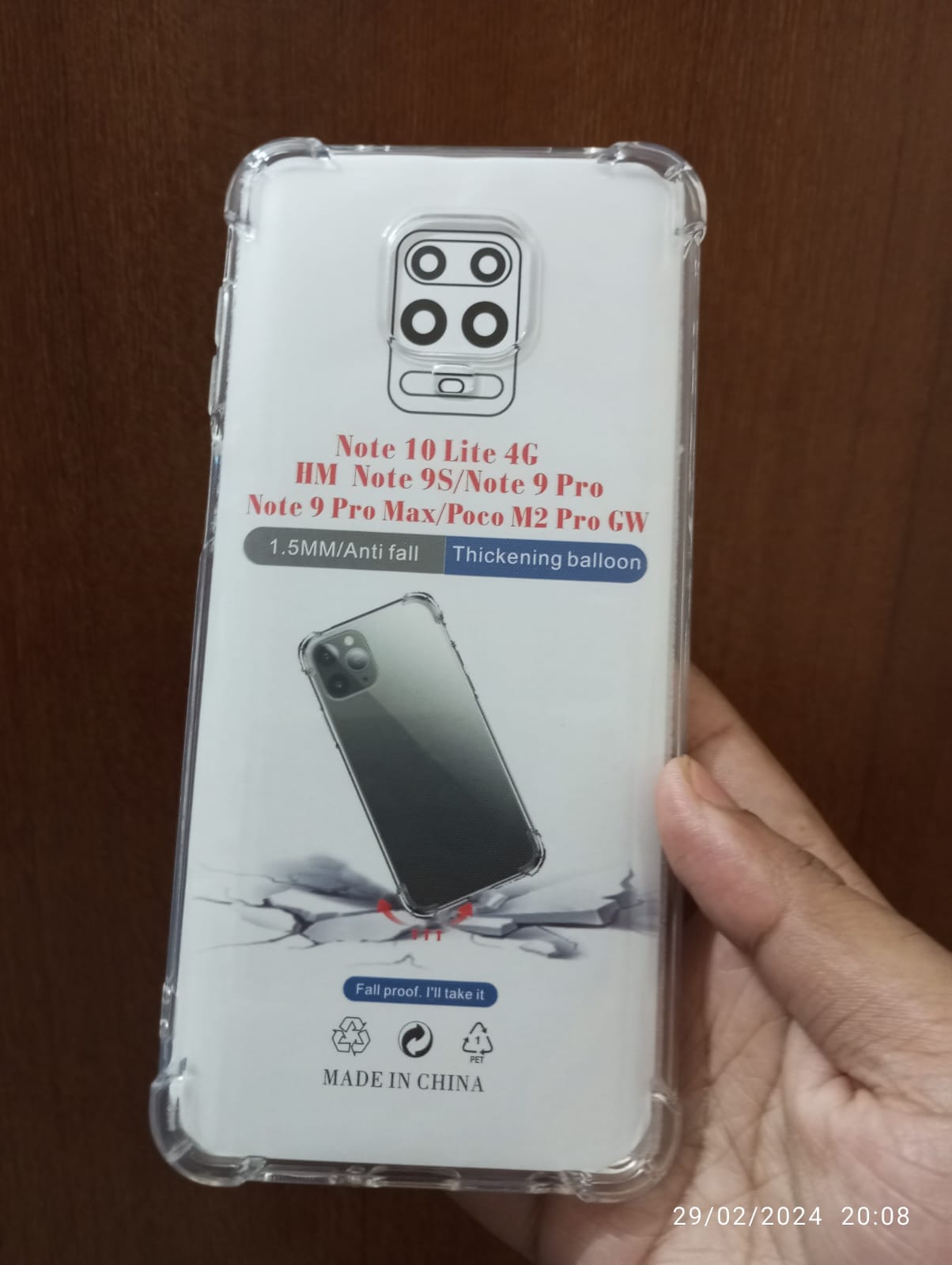Redmi note 10 lite note 9s note 9pro 9pro max poco m2 pro shockproof Transparent liquid Cristal clear long time useable soft premium protective back cover