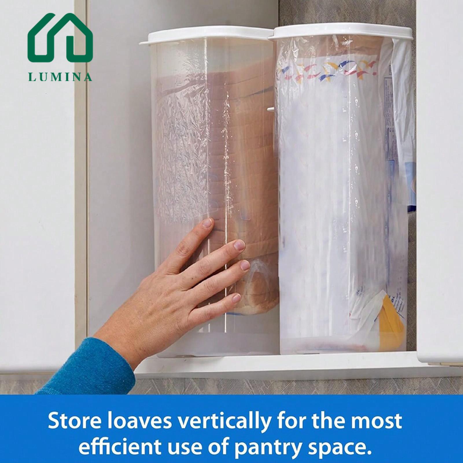 Lumina Bread Display Dome Clear Bread Storage Box with Lid Food Grade Plastic Bread Keeper Container Bin for Freshness Favorite Waffle Storage Container. 