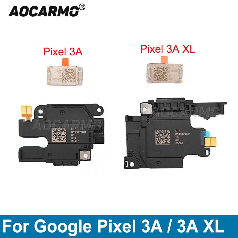Aocarmo For Google Pixel 3A 3aXL XL Top Ear Speaker Earpiece + Bottom Loud Speaker Buzzer Ringer Flex Cable Replacement PartBasketball