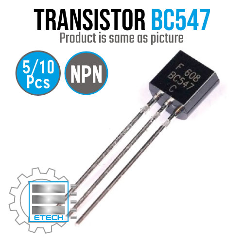 BC547 NPN General Purpose Transistor 3 Pin Leads TO-92 Package Bipolar Low Power Transistor 5 / 10 pcs