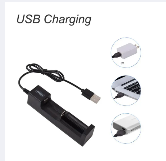 Smart Battery Charger For 18650 16340 14500 AA AAA CR123A Rechargeable Lithium Battery - 6 volt battery. 