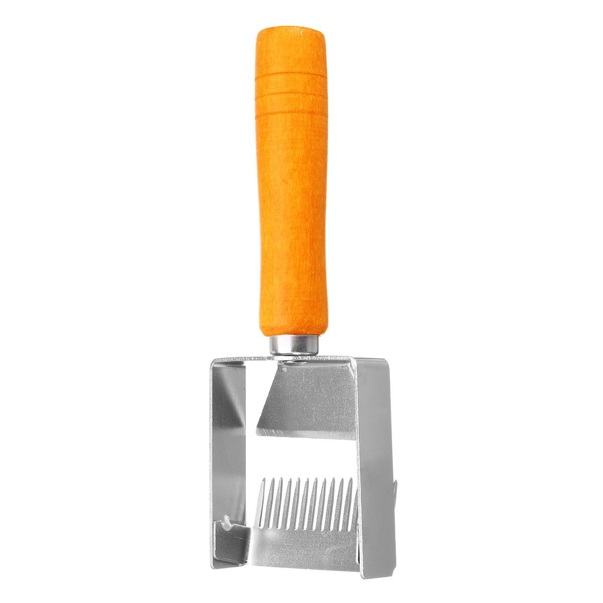 【New collection choose】---Stainless Steel Bee Hive Uncapping Honey Fork Scraper Shovel Tool Wood Handle. 