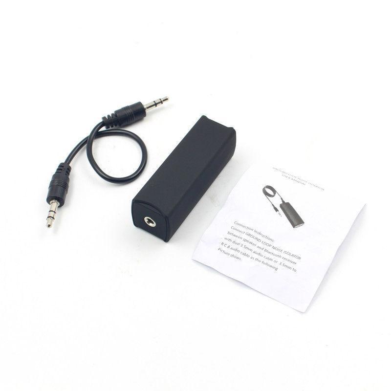 Ground Loop Noise Filter Isolator & 3.5mm Cable for Home Stereo Car Audio System. 