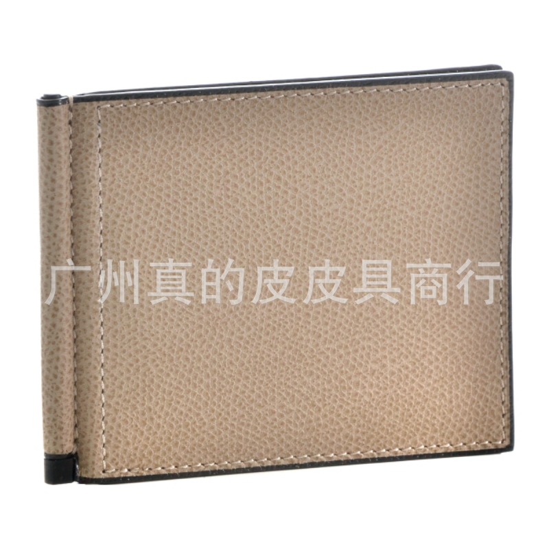 enuine leather dollar clip, business wallet bule, anti-theft brush, FI export, European and Ameran top layer coide men's wallet. 