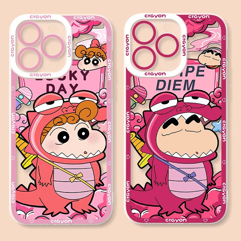 Crayon Shinchan Phone Case for iPhone 15 14 Pro Max 13 12 Mini 11 Pro XR XS X 8 7 6 6S Plus SE 2020 Soft Silicone Cover Funda