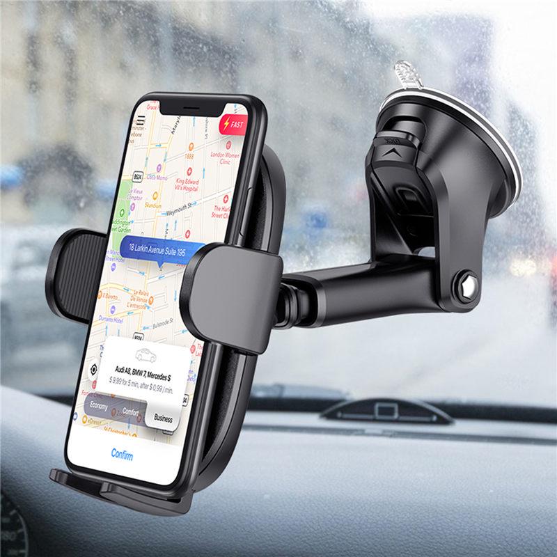 360° Rotating In Car Suction Mobile Phone Holder Stand Windscreen Universal Super Strong Car Mount. 