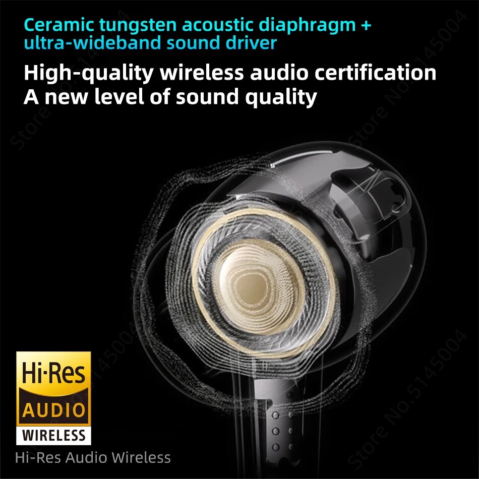 VIVO TWS 4 HiFi True Wireless Earphone 55dB Active Noise Cancelling LDAC TWS Earphone Bluetooth 5.4 aptX Lossless LDAC IP54. 