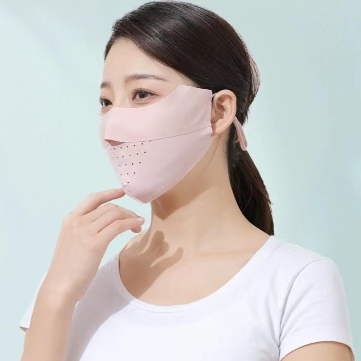 Summer MYONE【UPF50+】Ice Silk Seamless Sunscreen Stereo Eye Protection Breathable and UV-Resistant