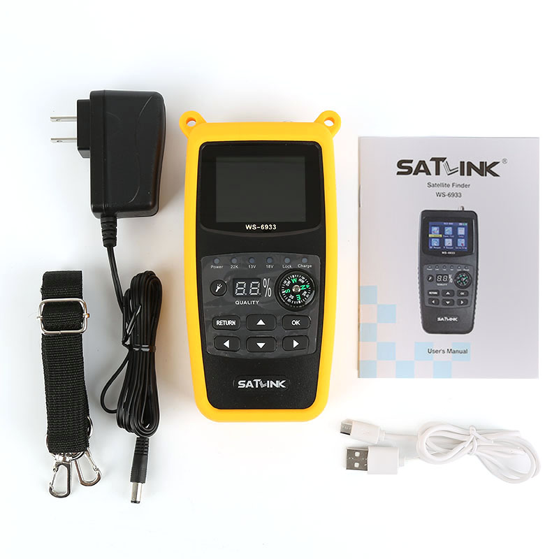 Satlink WS-6933 DVB-S2 Band Satellite Finder Meter with 2.1 Inch LCD Display Portable high quality. 