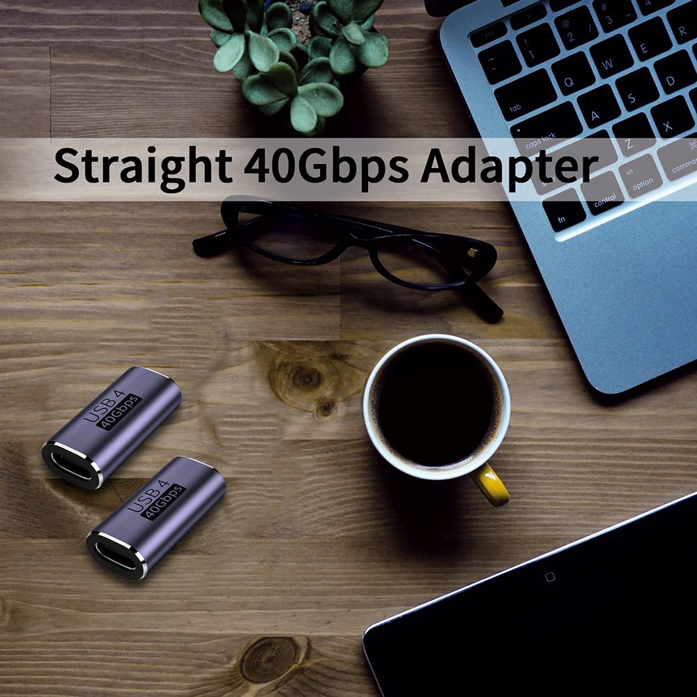 NNBILI Super Speed 40Gbps USB4 Type C Female to Female 100W Power Data 8K Video Adapter Extender for Laptop Phone with. 