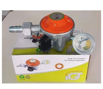 IGT Auto GAS Regulator - High Quality Safety Device for LPG - 22MM with Meter (Made In Denmark). 